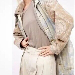 Free People Layered Tie Dye Parka Retail $298